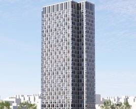 City Modern High-Rise Building 3D model