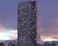 City Modern High-Rise Building 3D 모델 