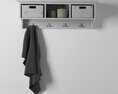 Wall-Mounted Coat Rack with Storage Modello 3D