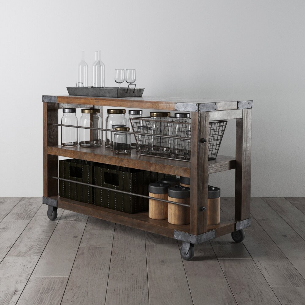 Industrial Kitchen Cart 02 3Dモデル