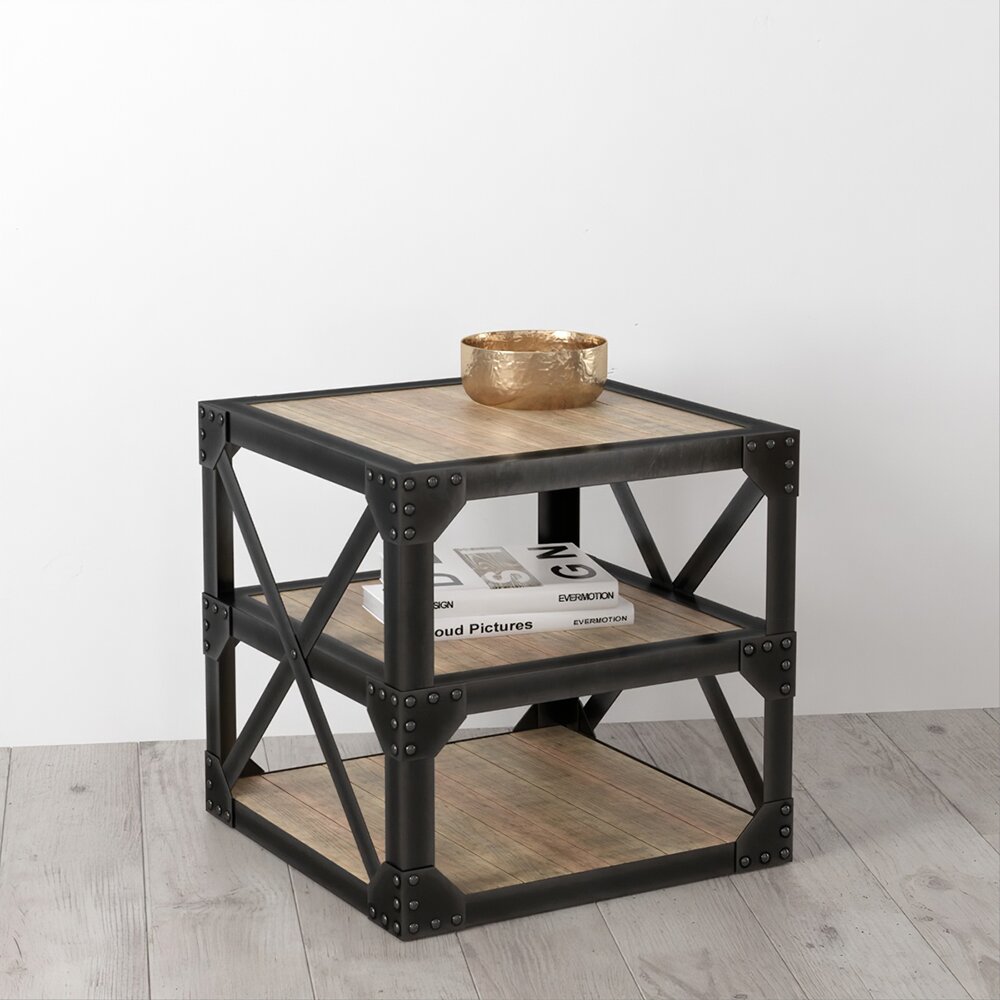 Industrial-Style Side Table 3D модель