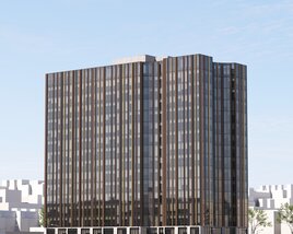 Modern Urban Office Tower 3D модель