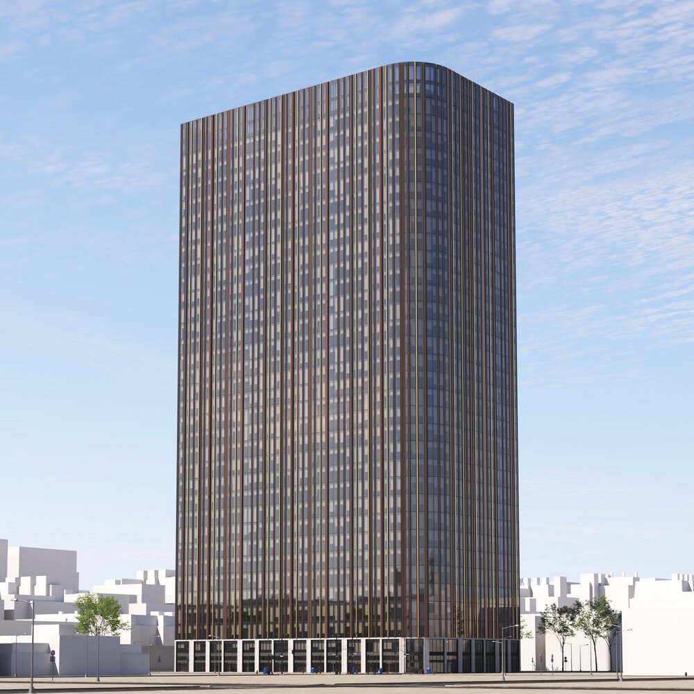 Modern Skyscraper Facade 3D 모델 