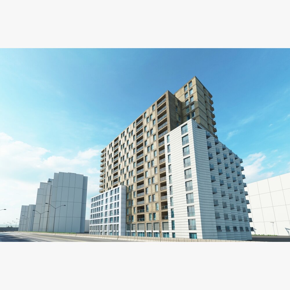 Modern Apartment Complex Modelo 3d