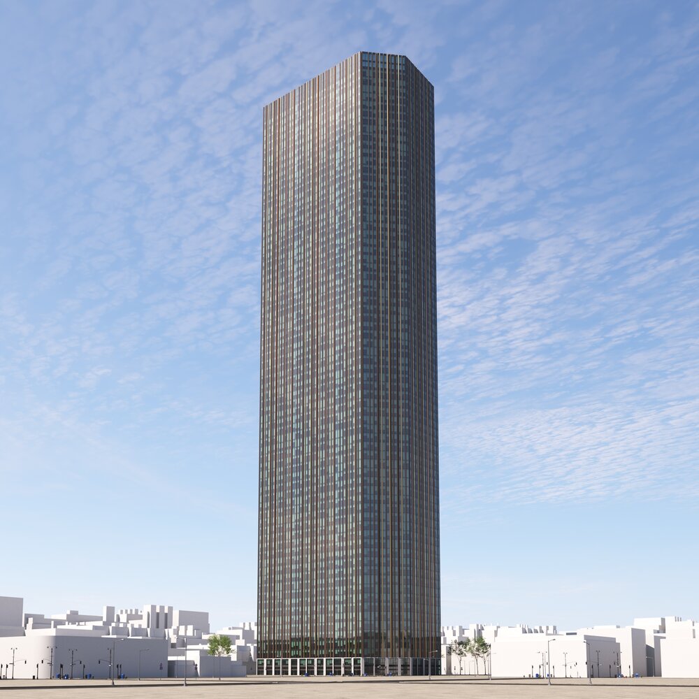 Modern Office Skyscraper 02 3Dモデル