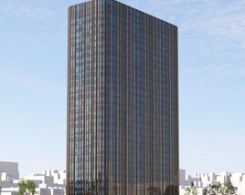 Office Modern High-rise Building 3D 모델 