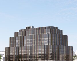 City Modern Office Building Facade 3Dモデル