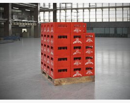 Pallet of Soda Crates Modello 3D
