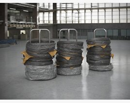 Stacked Industrial Tires 3D 모델 