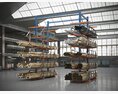 Industrial Warehouse Racking Systems 3D 모델 