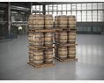 Warehouse Barrels 3D-Modell
