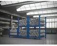 Industrial Warehouse Racks Modello 3D