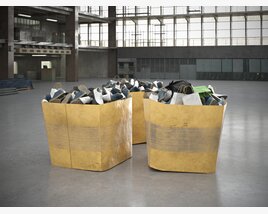 Industrial Recycling Bins 3Dモデル