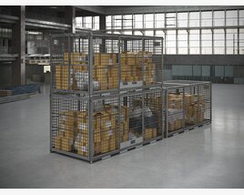 Industrial Storage Cages Modèle 3D