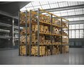Industrial Warehouse Shelving 02 Modelo 3D