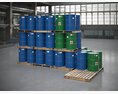 Industrial Storage Barrels Modello 3D