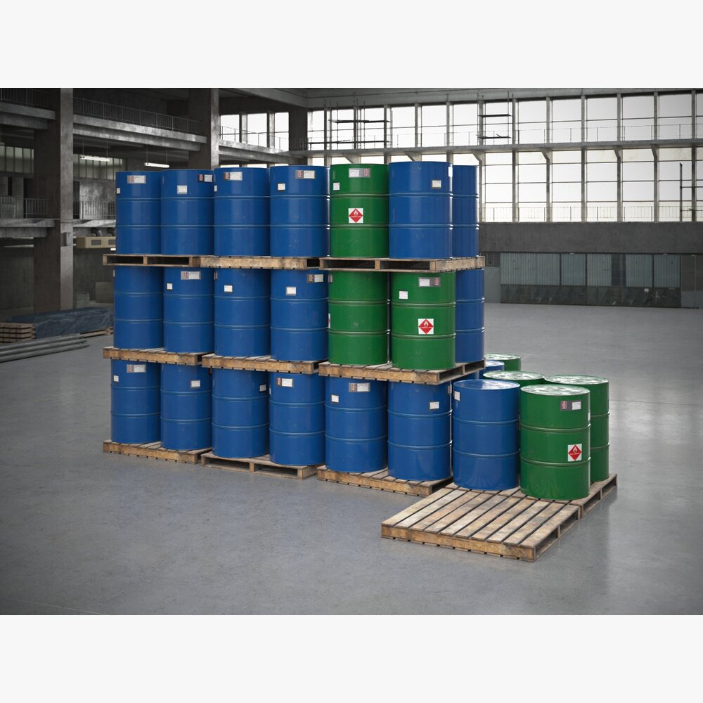Industrial Storage Barrels 3D模型