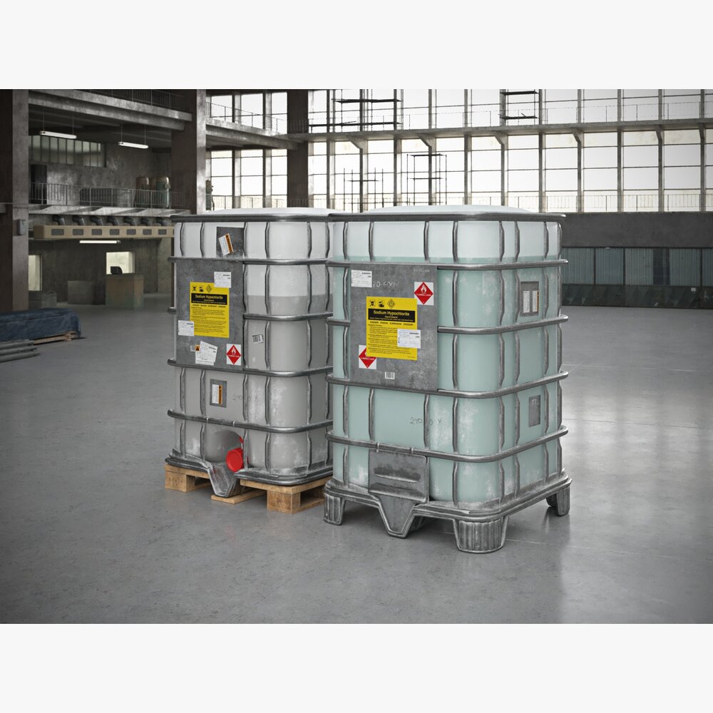 Industrial Liquid Storage Totes 3D-Modell