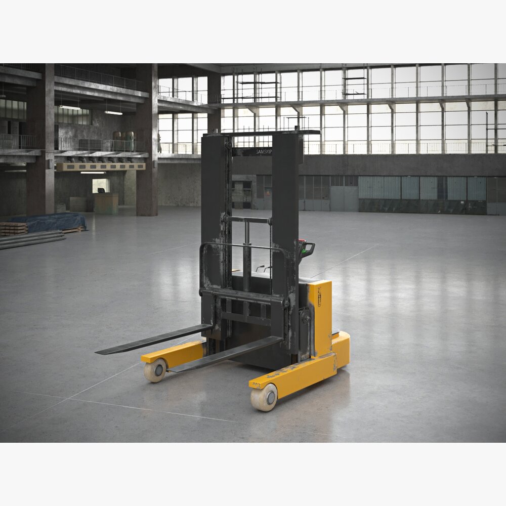 Industrial Forklift 3D 모델 