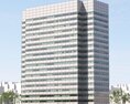 Modern City Office Building Facade 3d model