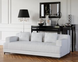Elegant Modern Living Room 3D model