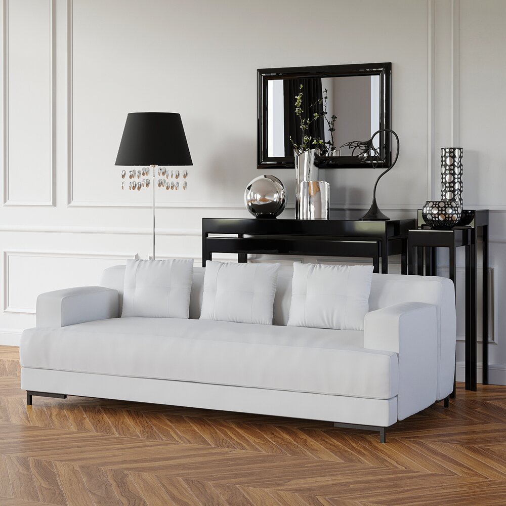 Elegant Modern Living Room Modèle 3D