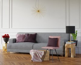 Modern Living Room Decor 07 3D модель