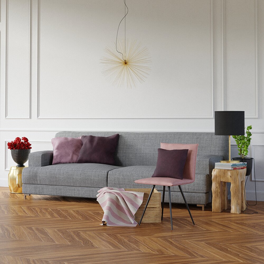 Modern Living Room Decor 07 3D model
