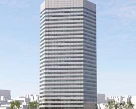 Modern Urban Office Skyscraper 3D-Modell