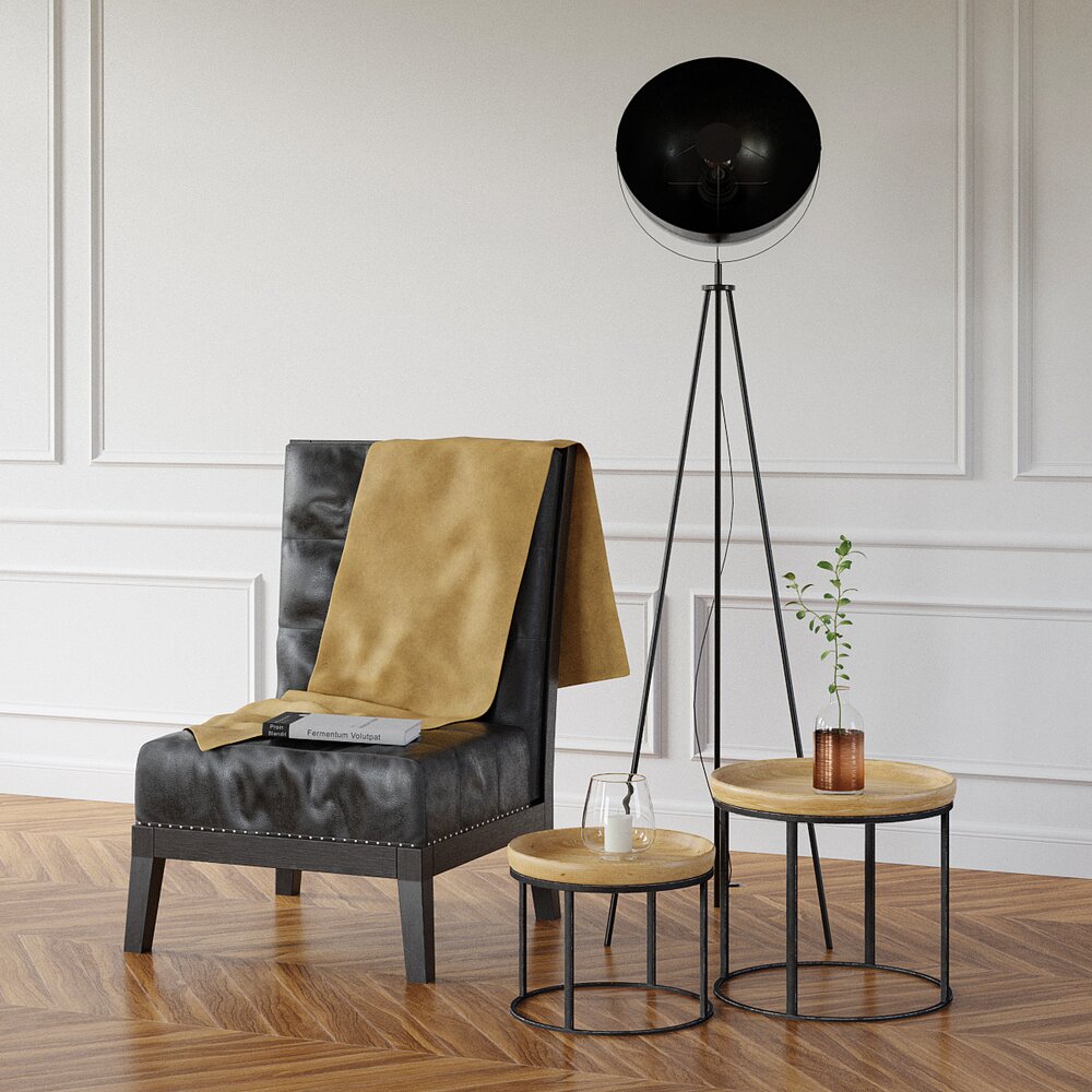 Modern Living Room Set 21 3D-Modell