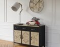 Vintage Console Cabinet with Decorations 3D-Modell