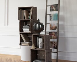 Leaning Ladder Bookshelf Modèle 3D