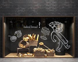 Bakery Delights Showcase 3D 모델 