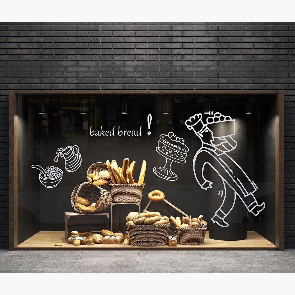 Bakery Delights Showcase 3D-Modell