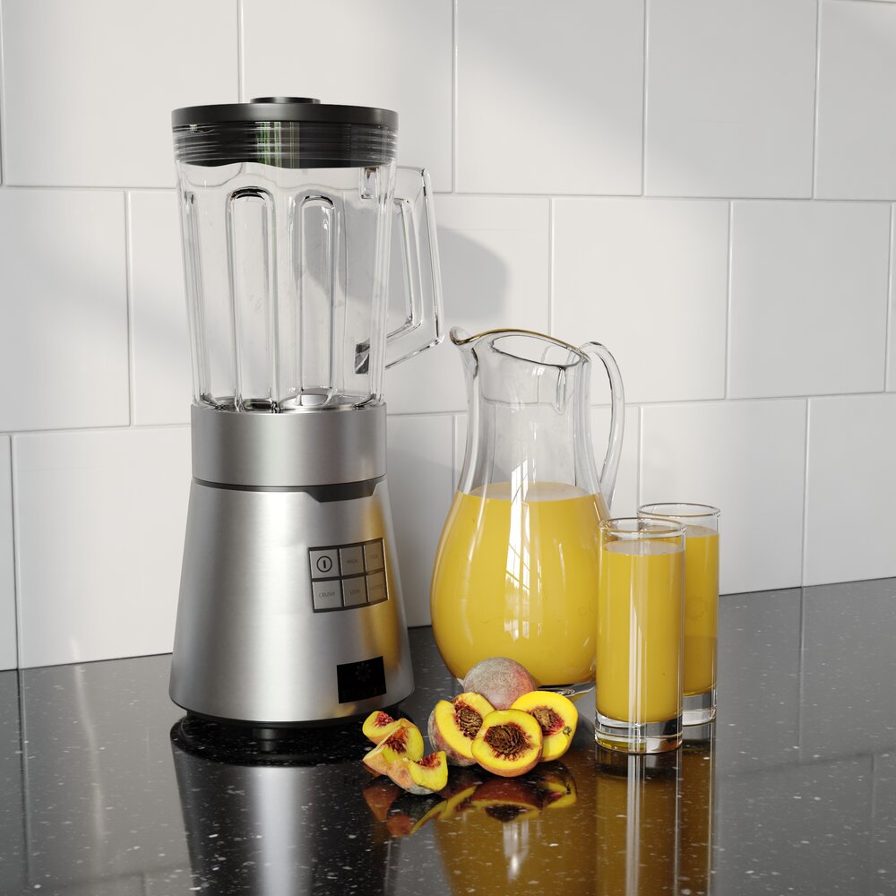 Kitchen Blender and Fresh Juice 3Dモデル