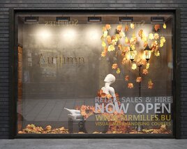 Autumn Shopfront Display 3D 모델 