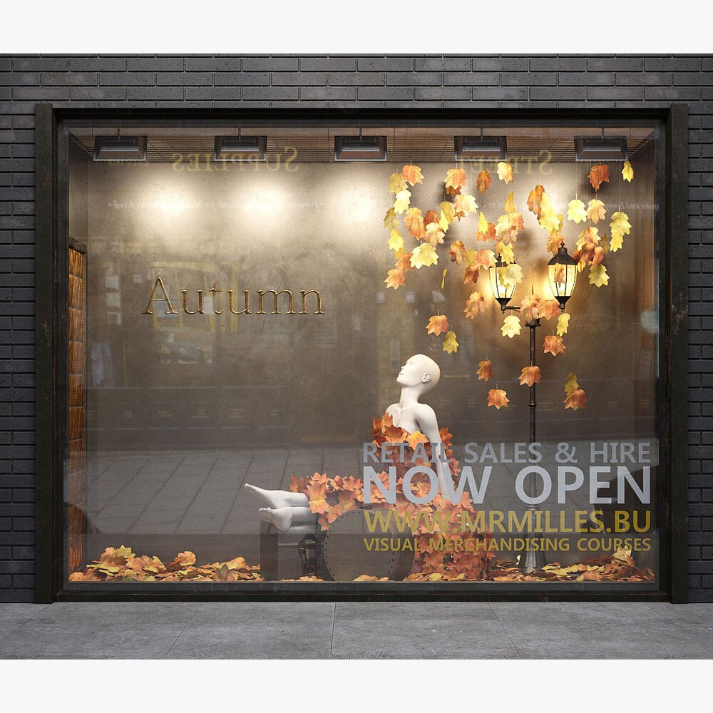 Autumn Shopfront Display 3D model