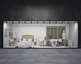 Elegant Bedroom Theme Storefront 3D модель