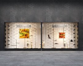 Modern Boutique Storefront 3D model