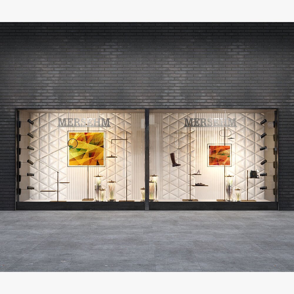 Modern Boutique Storefront 3D 모델 