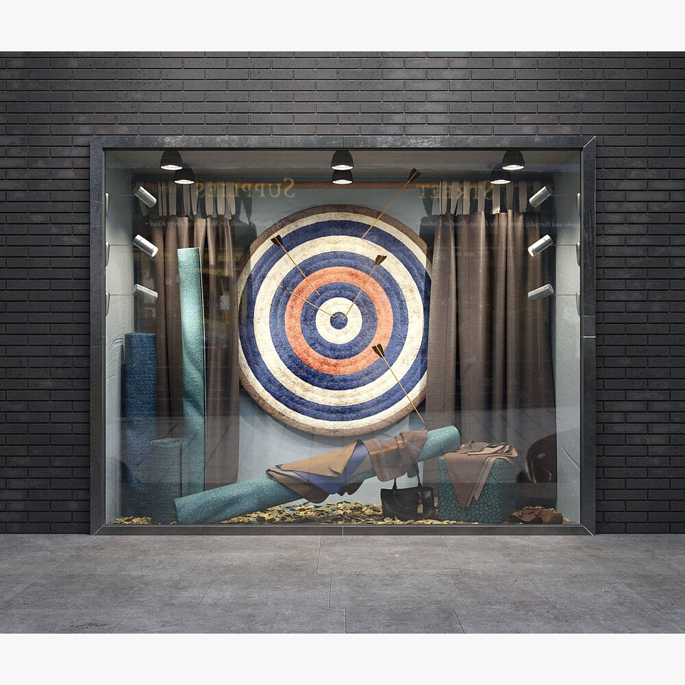 Urban Archery Range Theme Storefront Modelo 3d
