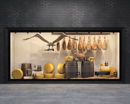 Artisanal Cheese Boutique Display Modello 3D