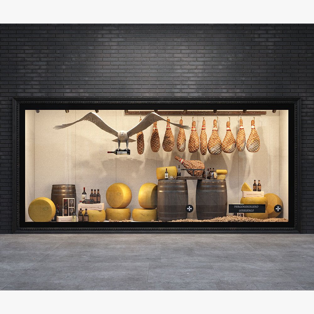 Artisanal Cheese Boutique Display 3D-Modell