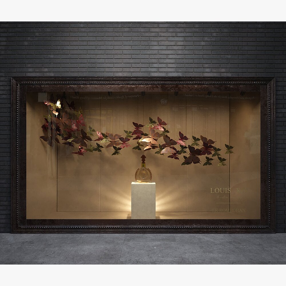Butterflies Theme Storefront 3Dモデル