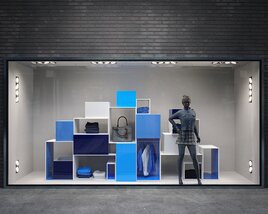 Modern Storefront Display Modello 3D
