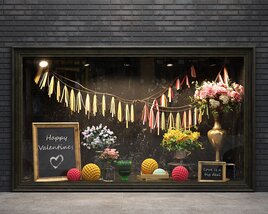 Colorful Florist Window Display 3D-Modell