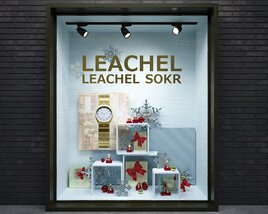 Holiday Display of Watches Storefront 3D模型