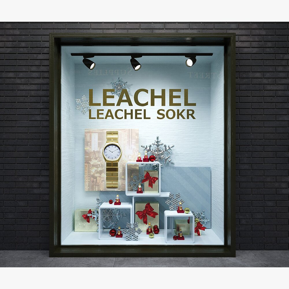 Holiday Display of Watches Storefront Modello 3D