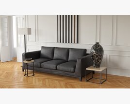 Modern Charcoal Sofa 02 3Dモデル