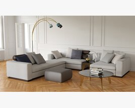 Modular Corner Sofa Set Modello 3D